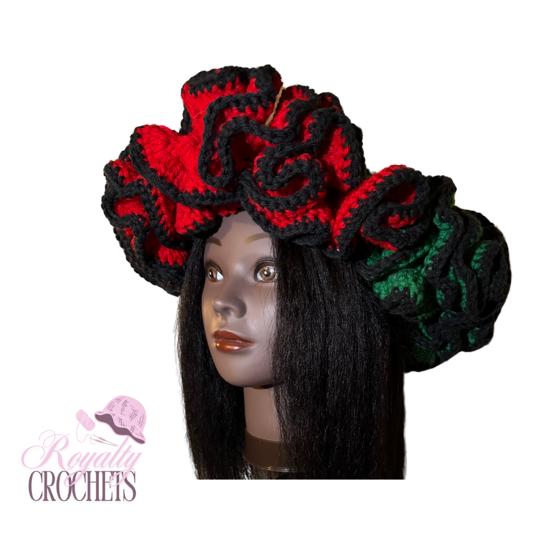 ❤️💛💚 Juneteenth Ruffle Hat ❤️💛💚