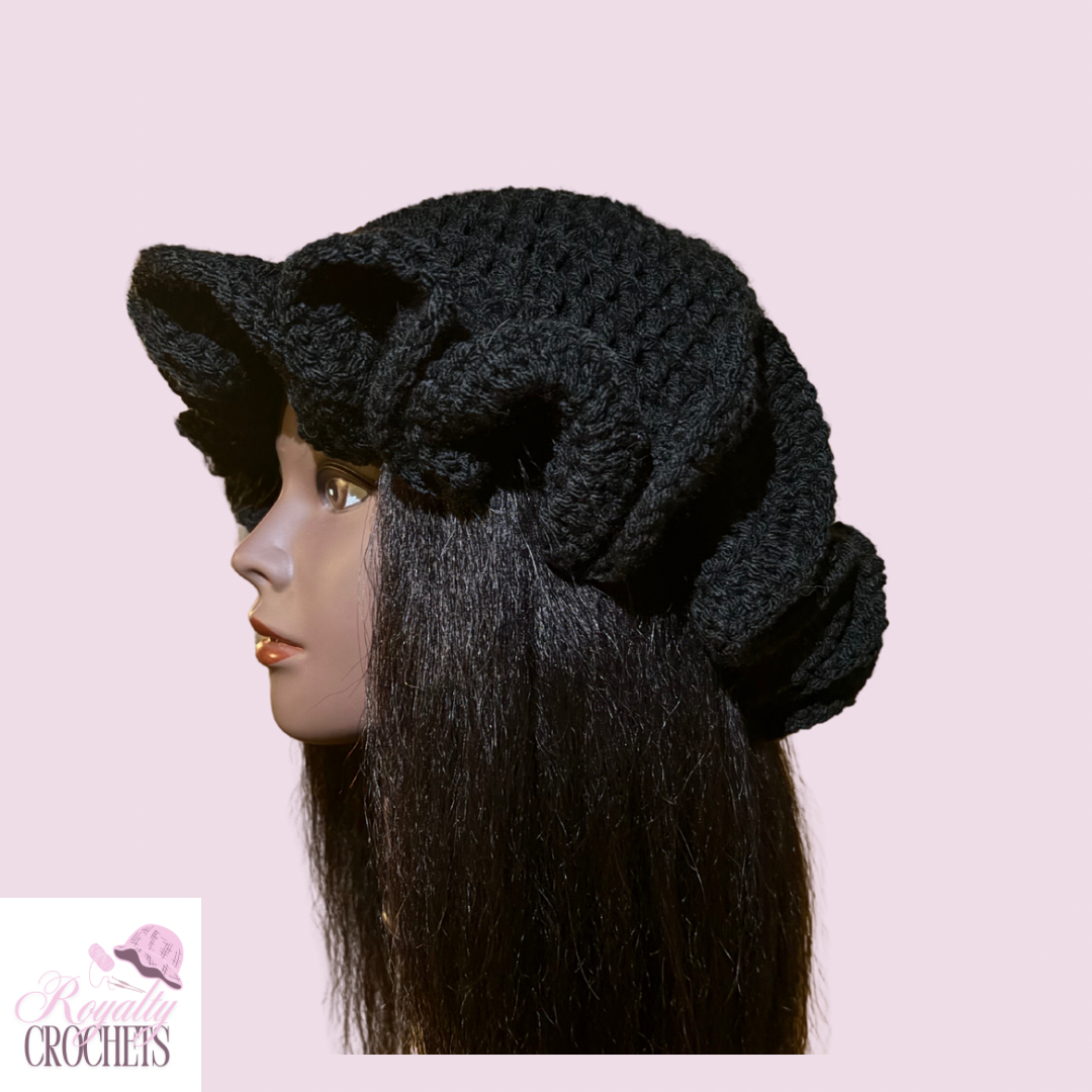 Midnight Ruffle Hat