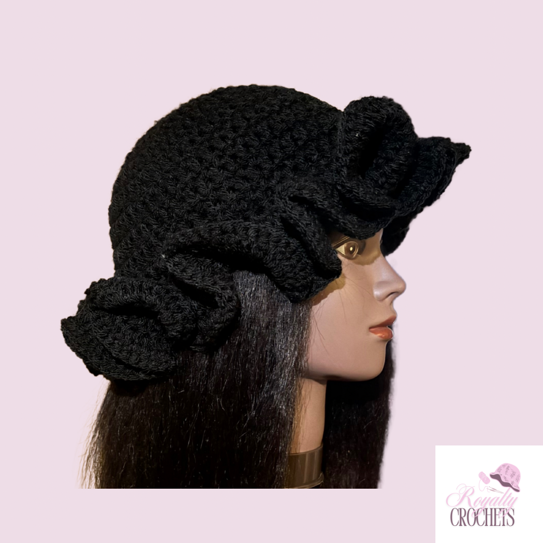 Midnight Ruffle Hat