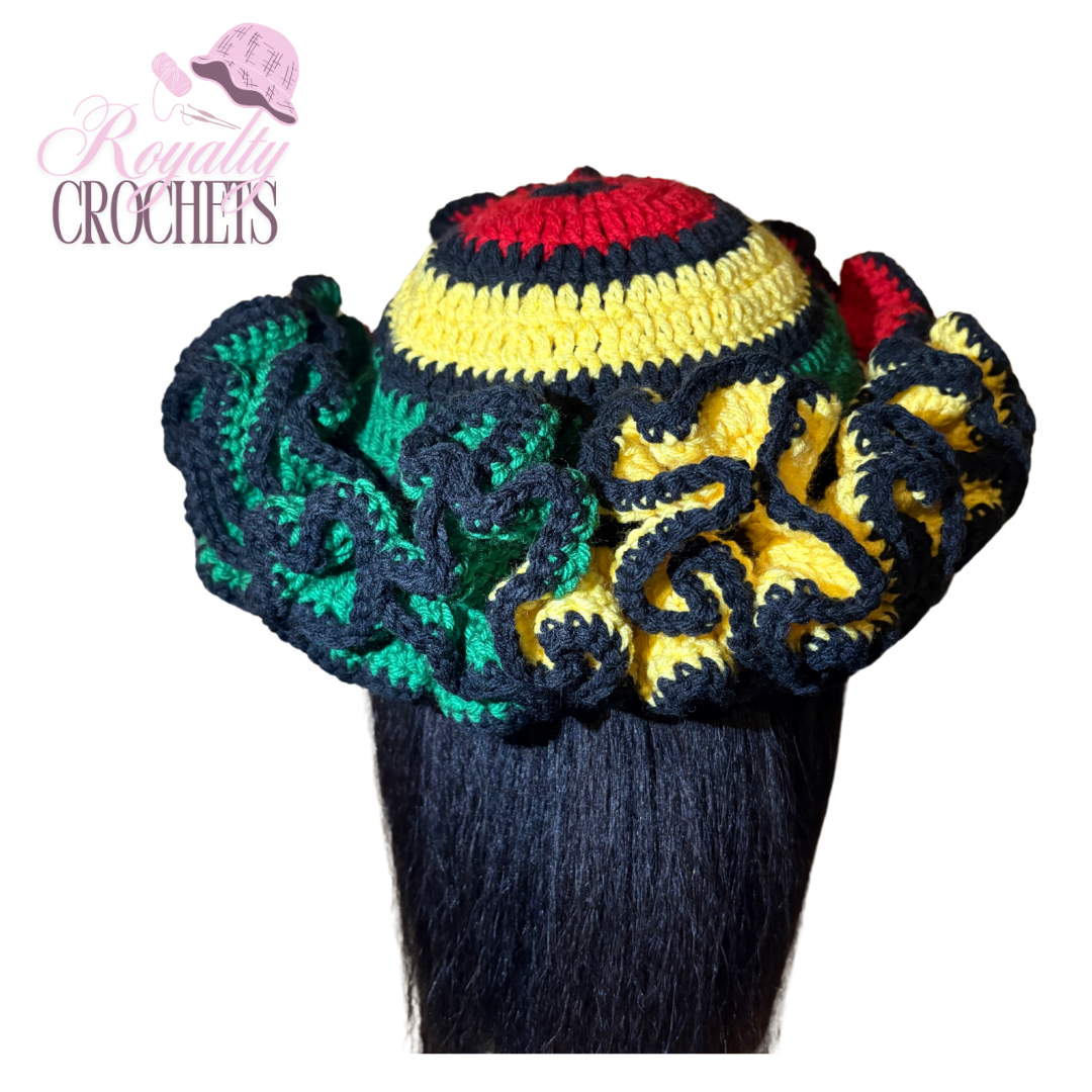 ❤️💛💚 Juneteenth Ruffle Hat ❤️💛💚