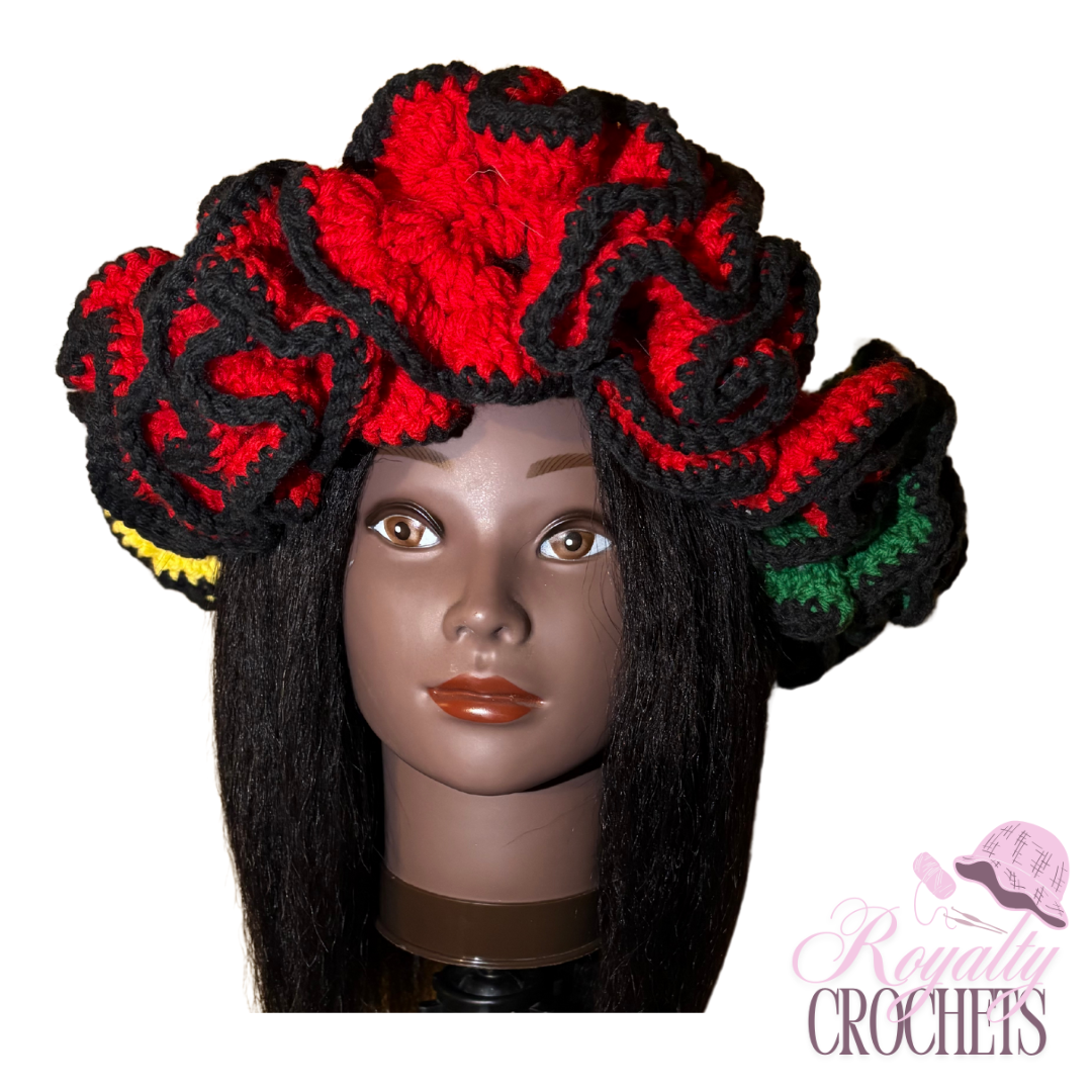 ❤️💛💚 Juneteenth Ruffle Hat ❤️💛💚